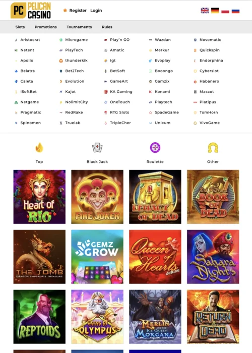 Top-Spiele Pelican Casino